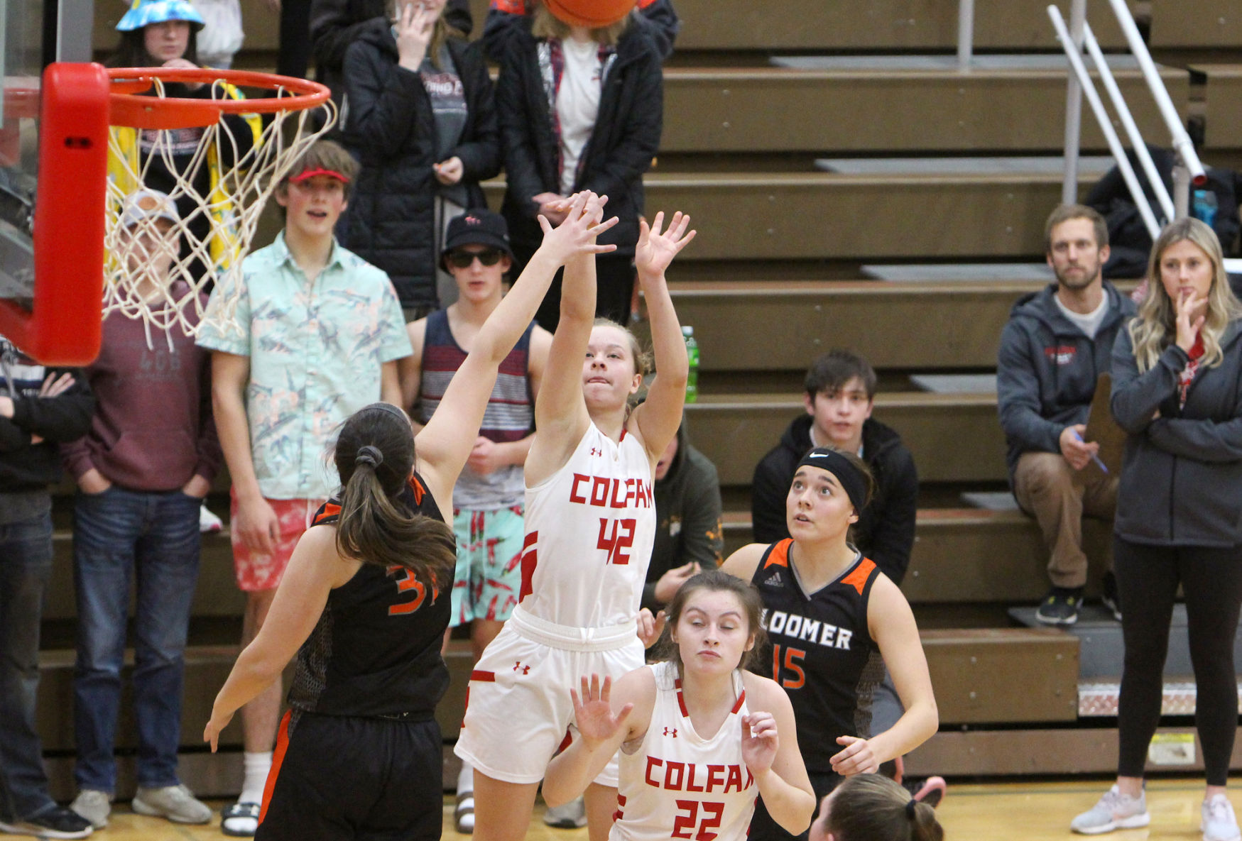 Bloomer girls basketball at Colfax 11-22-21